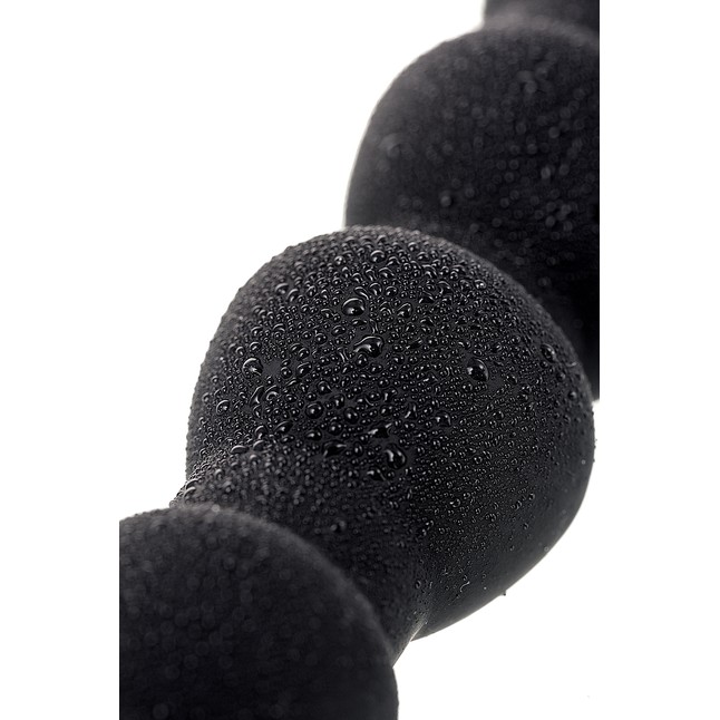 Черная анальная цепочка с вибрацией A-toys - 32,7 см. Фотография 8.