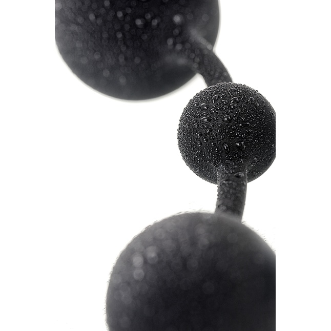 Черная анальная цепочка A-toys с шариками - 35,9 см. Фотография 7.