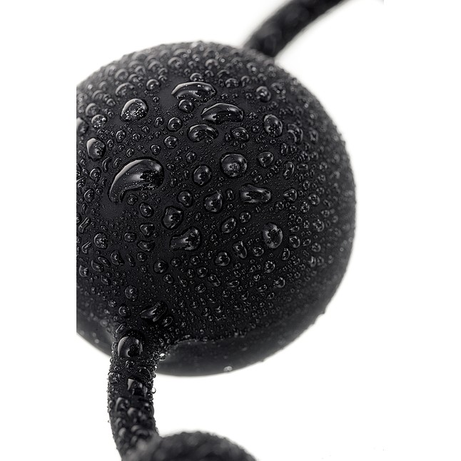 Черная анальная цепочка A-toys с шариками - 35,9 см. Фотография 8.