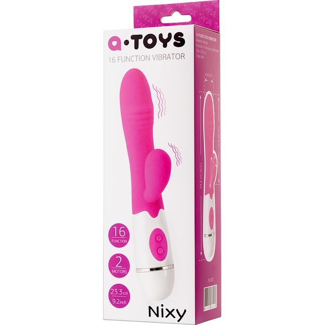 Розовый вибратор A-Toys Nixy - 23 см. Фотография 5.