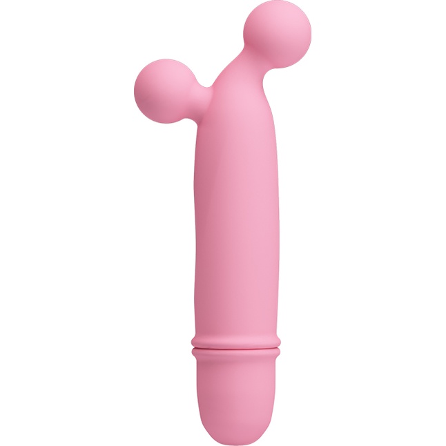Нежно-розовый вибратор Goddard со стимулирующими шариками - 11,8 см - Pretty Love