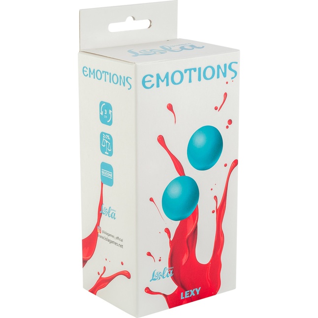 Голубые вагинальные шарики без сцепки Emotions Lexy Large - Emotions. Фотография 2.