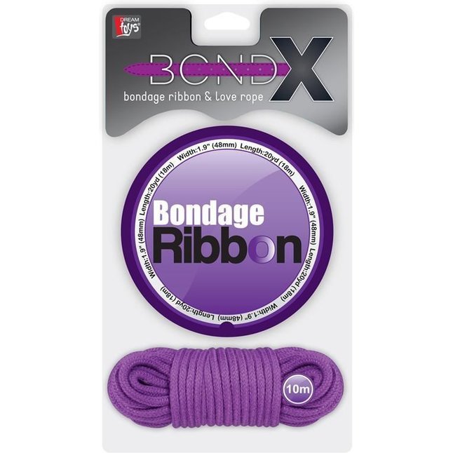 Комплект для связывания BONDX BONDAGE RIBBON LOVE ROPE PURPLE - BondX. Фотография 2.