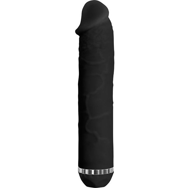 Чёрный водонепроницаемый вибратор PURRFECT SILICONE DELUXE 7.5INCH - 19 см - Purrfect Silicone