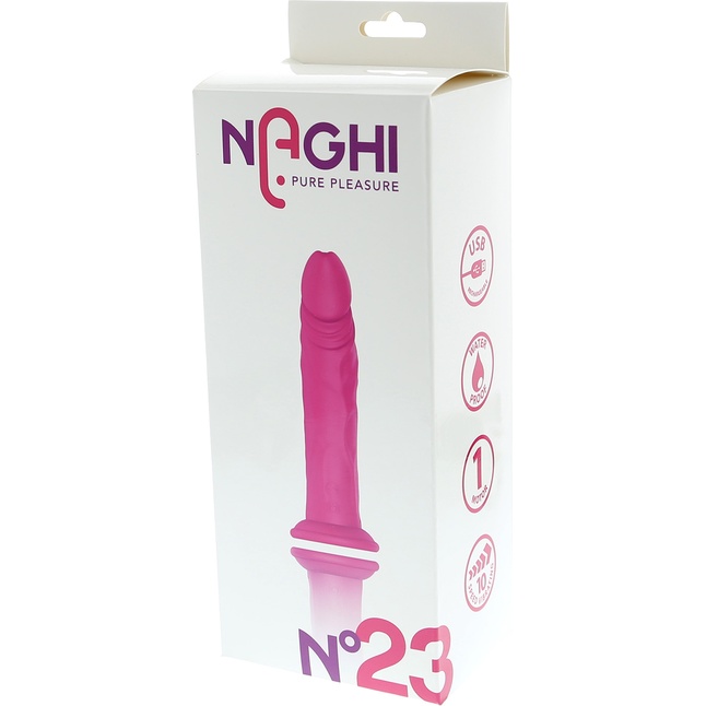 Розовый вибратор NAGHI NO.23 RECHARGEABLE VIBRATOR - 17 см - Naghi by Tonga. Фотография 5.