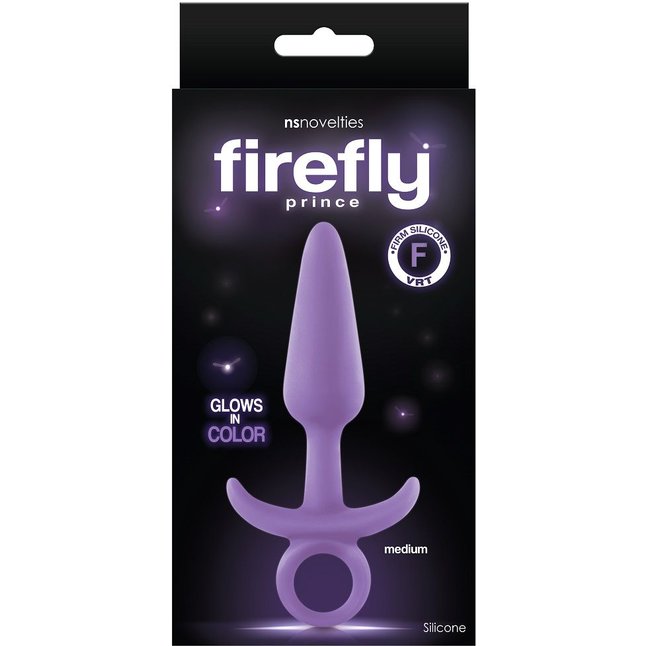 Фиолетовая анальная пробка Firefly Prince Medium - 12,7 см - Firefly. Фотография 2.