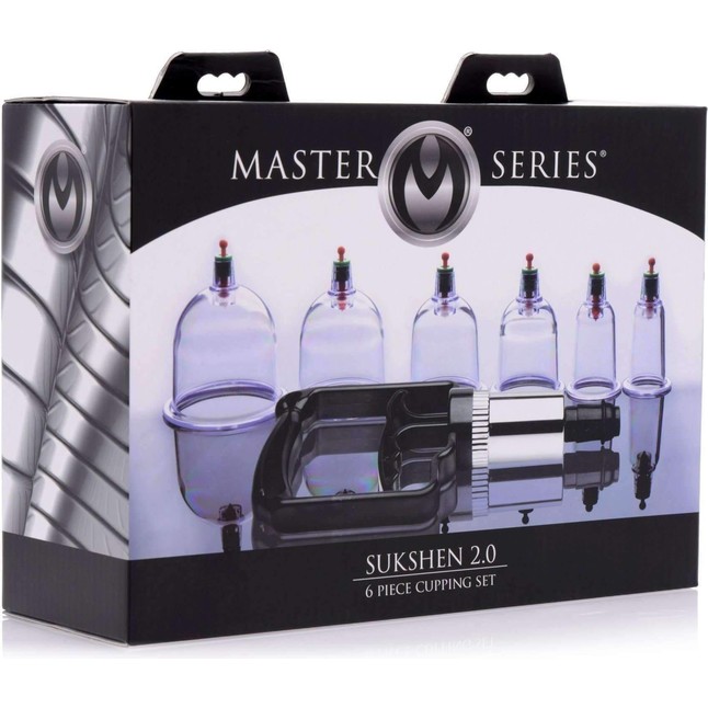 Набор помп для стимуляции Sukshen 6 Piece Cupping Set with Acu-Points - Master Series. Фотография 5.