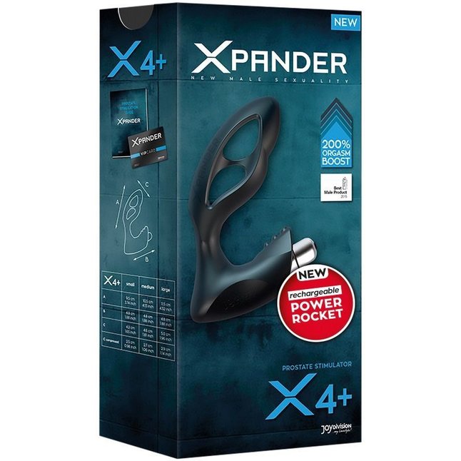 Перезаряжаемый стимулятор простаты JoyDivision Xpander X4 Size S. Фотография 3.