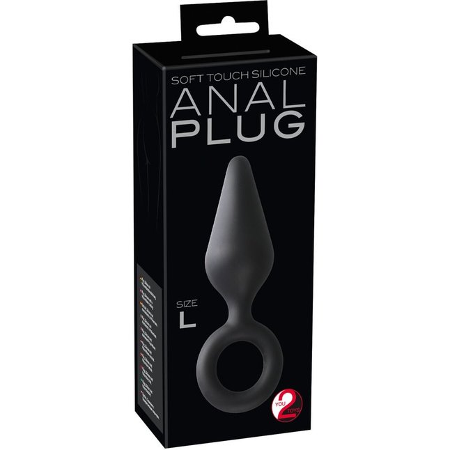 Чёрная анальная пробка Soft Touch Plug L - 15,5 см - You2Toys. Фотография 2.