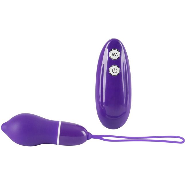 Фиолетовое удлинённое виброяйцо с дистанционным управлением - Smile