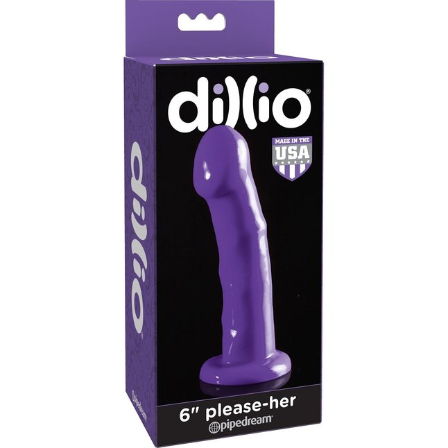 Фиолетовый фаллоимитатор на присоске 6 Please-Her - 16,5 см - Dillio. Фотография 4.