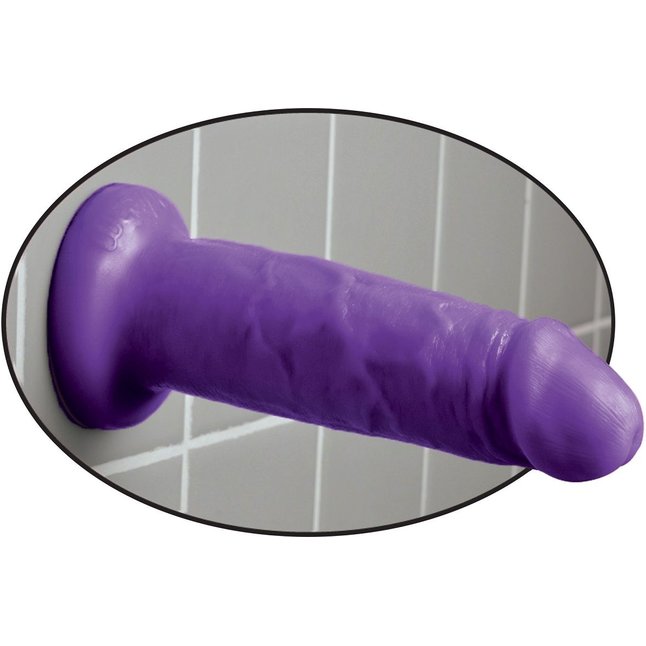 Фиолетовый фаллоимитатор на подошве-присоске 6 Chub - 17,8 см - Dillio. Фотография 3.