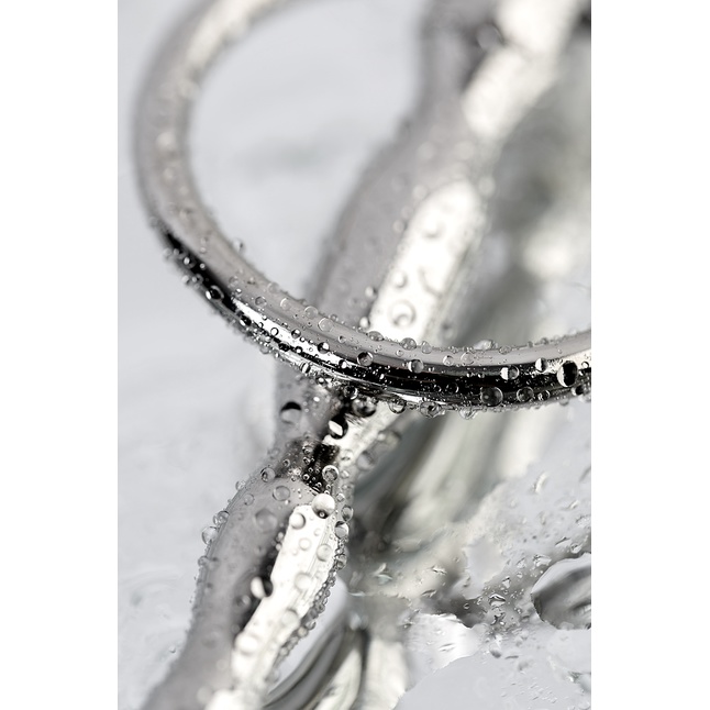 Серебристый уретральный плаг елочка с кольцом с основании Metal - 10,5 см - Metal. Фотография 8.