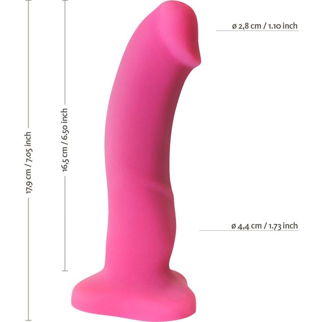 Ярко-розовый фаллоимитатор с функцией семяизвержения Pop Dildo - 17,9 см. Фотография 3.