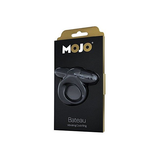 Чёрное эрекционное кольцо с виброэлементом MOJO BATEAU - Mojo. Фотография 2.