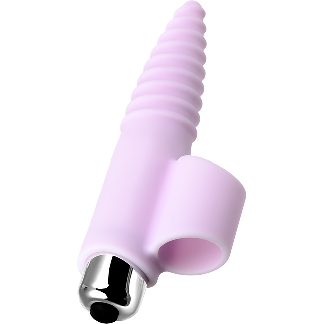 Нежно-розовая вибронасадка на палец для анальной стимуляции JOS NOVA - 9 см