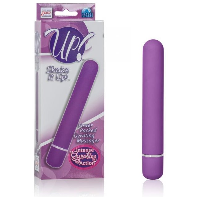 Фиолетовый вибратор Shake it Up! Power Packed Gyrating Massager - 17,7 см - Up!