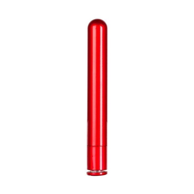 Красный гладкий вибратор METALLIX CORONA SMOOTH VIBRATOR - 14 см - Metallix