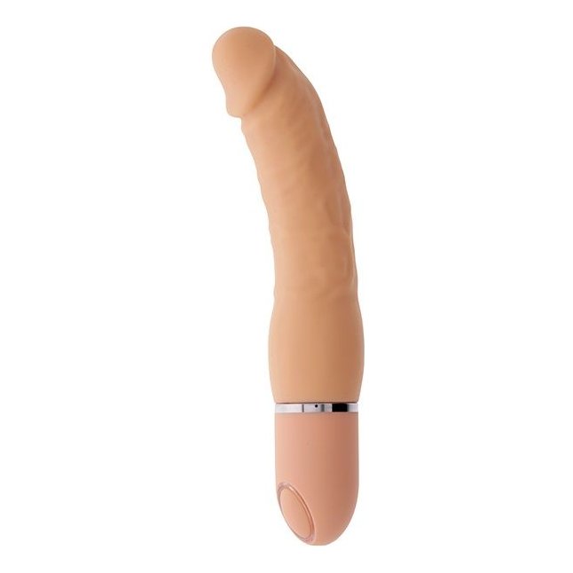 Телесный силиконовый вибратор-реалистик PURRFECT SILICONE BENDABLE 10FUNCTIONS - 15 см - Purrfect Silicone