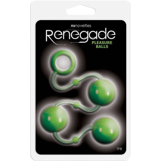 Зеленые анальные шарики Renegade Pleasure Balls - Renegade. Фотография 2.