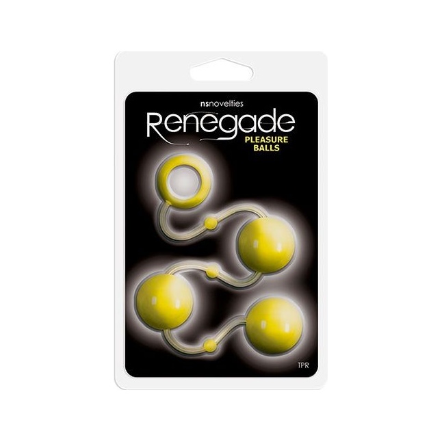 Желтые анальные шарики Renegade Pleasure Balls - Renegade. Фотография 2.