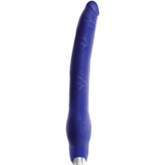 Длинный синий вибратор Monster Meat Long Vibe - 30,5 см - Renegade