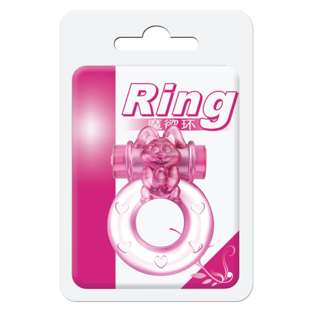 Розовое эрекционное кольцо с вибрацией Ring. Фотография 8.