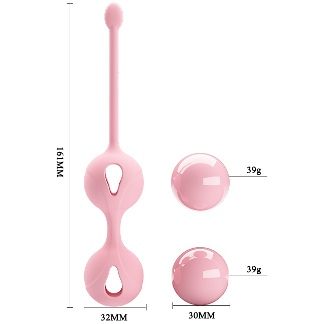 Нежно-розовые вагинальные шарики Kegel Tighten Up I - Pretty Love. Фотография 4.