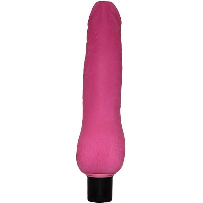 Розовый реалистичный вибратор VIBRO REALISTIC - 24 см. Фотография 2.