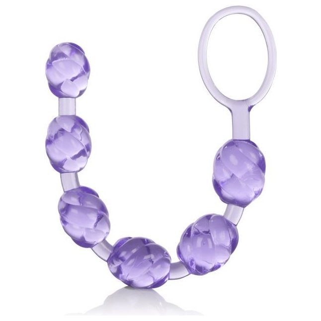 Фиолетовая анальная цепочка Swirl Pleasure Beads - 20 см - Beads