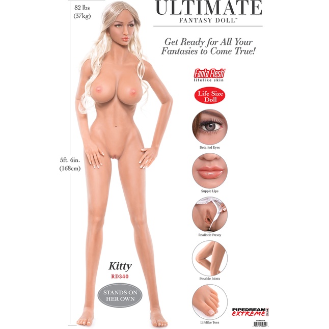 Невероятно реалистичная секс-кукла Ultimate Fantasy Dolls Kitty - Ultimate Fantasy Dolls. Фотография 3.
