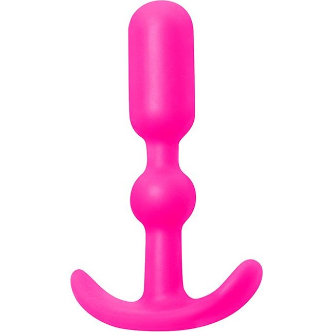 Розовая силиконовая анальная пробка Anal Anchor - 10,2 см - Neon Luv Touch
