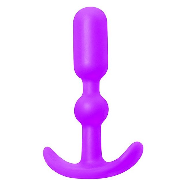 Фиолетовая силиконовая анальная пробка Anal Anchor - 10,2 см - Neon Luv Touch