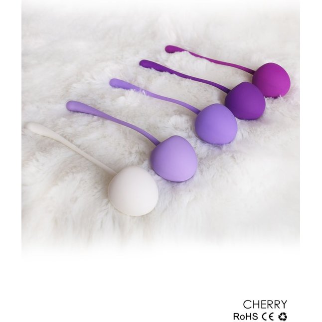 Набор из 5 вагинальных силиконовых шариков S-HANDE CHERRY. Фотография 13.