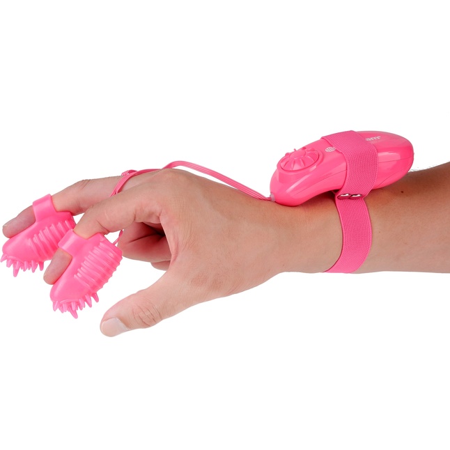 Розовые вибронасадки на пальцы Magic Touch Finger Fun - Neon Luv Touch. Фотография 2.