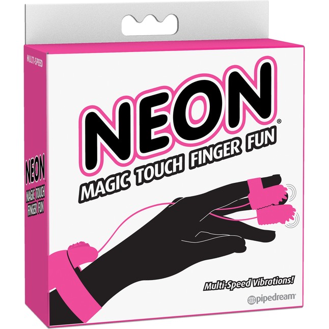 Розовые вибронасадки на пальцы Magic Touch Finger Fun - Neon Luv Touch. Фотография 3.