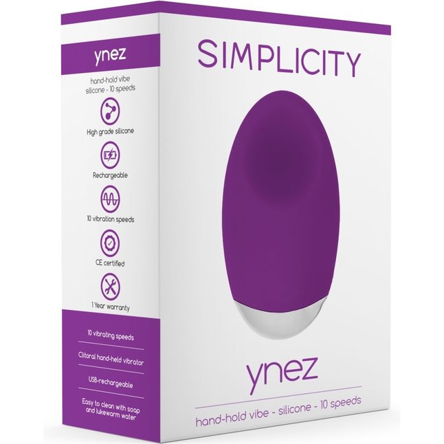 Фиолетовый клиторальный вибростимулятор Ynez - 11,5 см - Simplicity. Фотография 3.