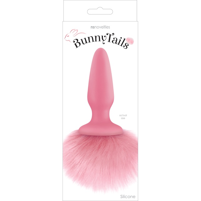 Розовая анальная пробка с коротким розовым хвостиком Bunny Tails - Bunny Tails. Фотография 2.