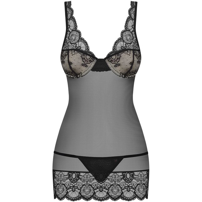 Полупрозрачная сорочка с лифом на косточках - Sexy. Фотография 3.