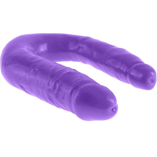 Фиолетовый U-образный фаллоимитатор Double Trouble - 34,3 см - Dillio. Фотография 3.