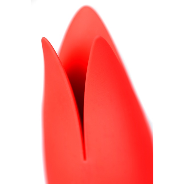 Красный вибратор Satisfyer Power Flower с лепестками - 18,8 см. Фотография 5.