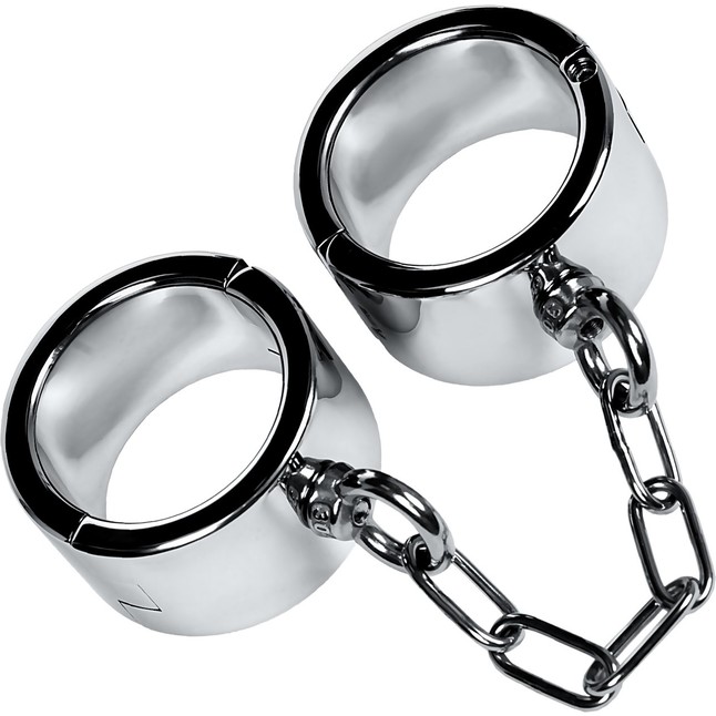 Серебристые широкие наручники Metal - Metal