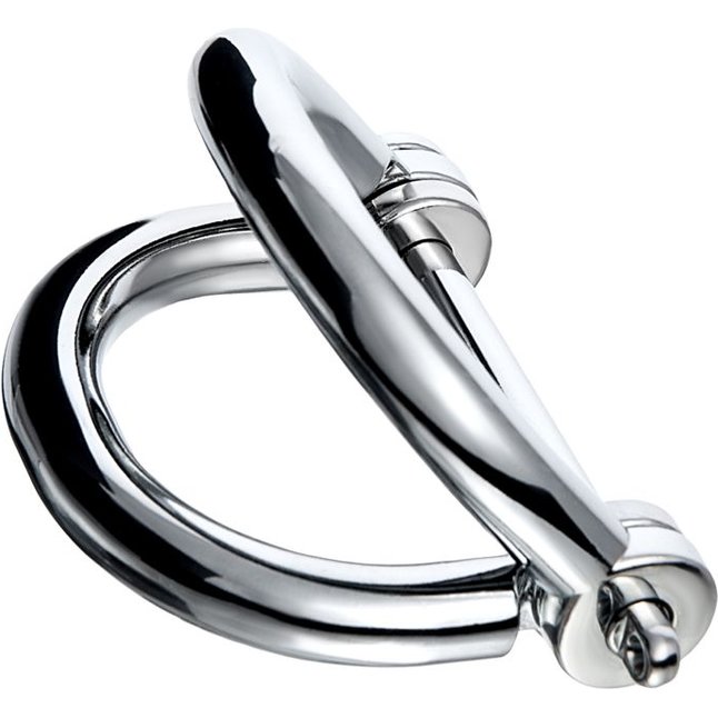 Серебристые наручники Metal в форме восьмерки - размер L - Metal. Фотография 2.