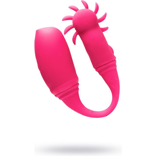 Розовый вибратор KAWAII DAISUKI 4 для одновременной вагинальной и клиторальной стимуляции. Фотография 2.