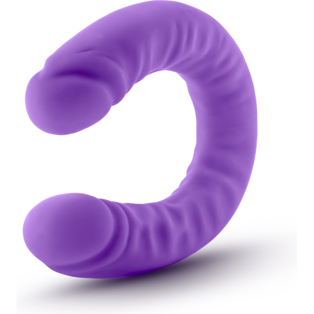 Фиолетовый двусторонний фаллоимитатор 18 inch Silicone Slim Double Dong - 45,7 см - Ruse. Фотография 4.