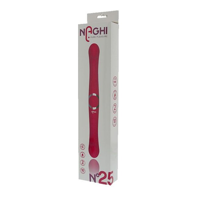 Розовый двусторонний вибратор NAGHI NO.25 - 35 см - Naghi by Tonga. Фотография 2.
