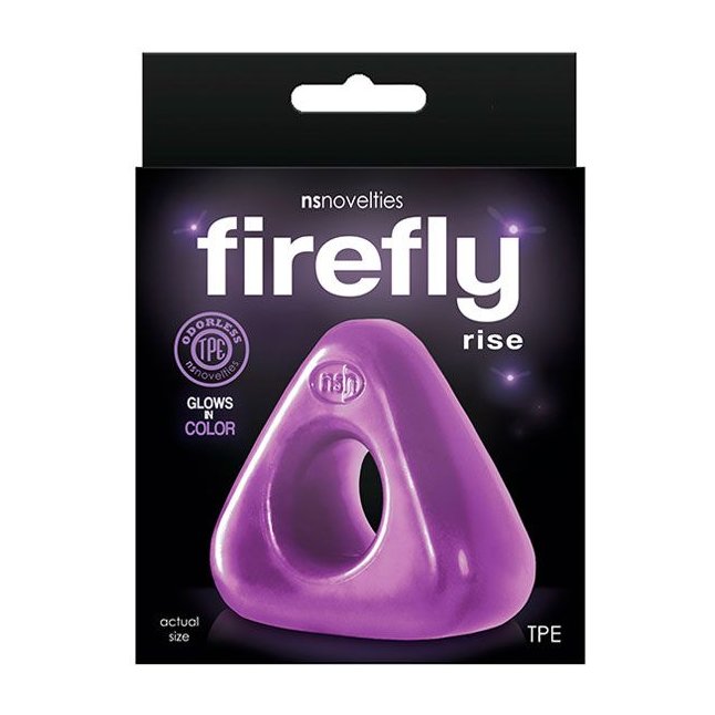 Фиолетовое треугольное эрекционное кольцо FIREFLY RISE - Firefly. Фотография 2.