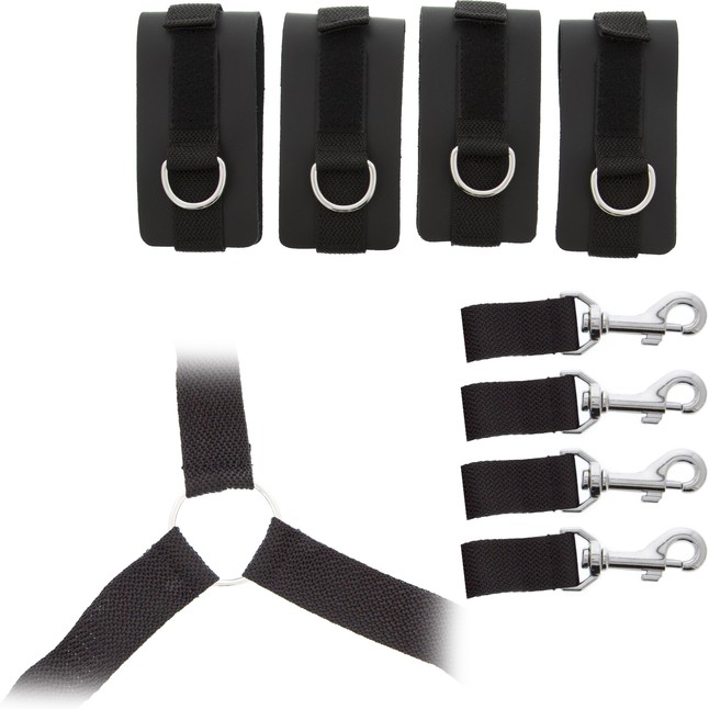 Комплект наручников и поножей LUXURIOUS BED RESTRAINT CUFF SET - Guilty Pleasure