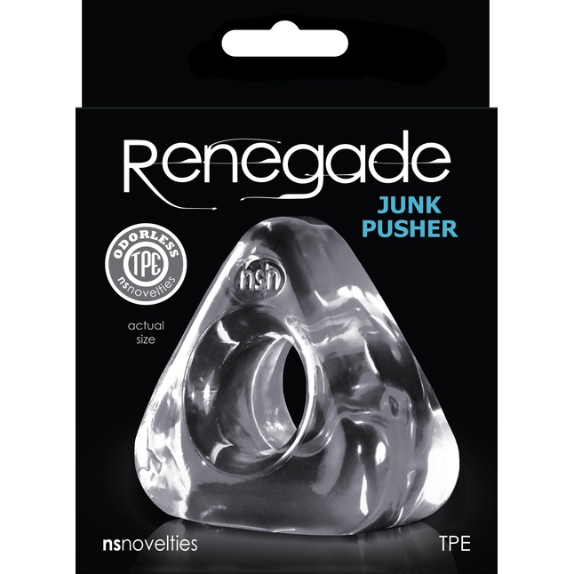 Прозрачное треугольное эрекционное кольцо RENEGADE JUNK PUSHER - Renegade. Фотография 2.