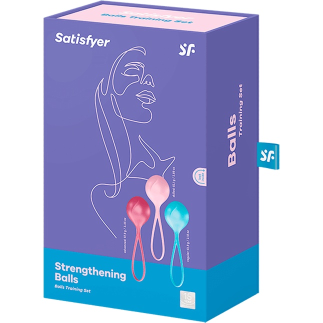 Набор из трёх вагинальных шариков Satisfyer Strengthening Balls. Фотография 6.